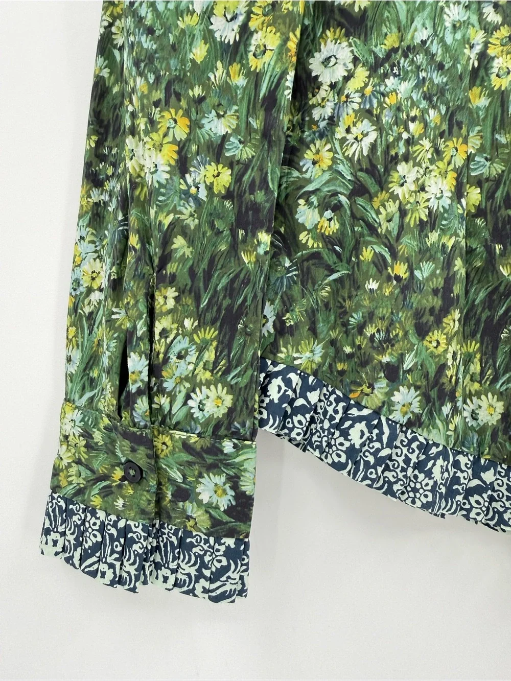 Batsheva x Laura Ashley Cambrie Blouse Button Up in Sherwood Forest Size 6 - Picture 10 of 12